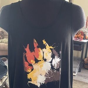 Mens black bear paw sleeveless tshirt